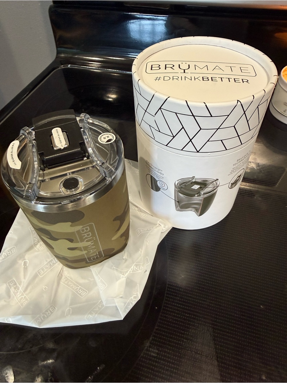 BrüMate Olive Camo Insulated Rocks Tumbler
